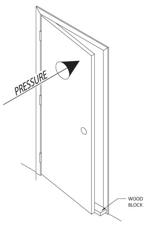 illustration of door twisted at top