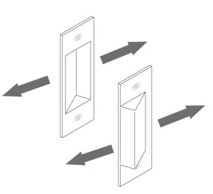 illustration of proper rim exit device placement