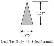 diagram of lead test body - 4-sided pyramid