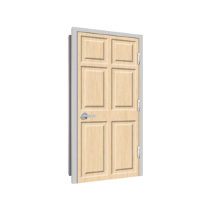 6 Panel Embossed and Wood Grain steel door detail drawings