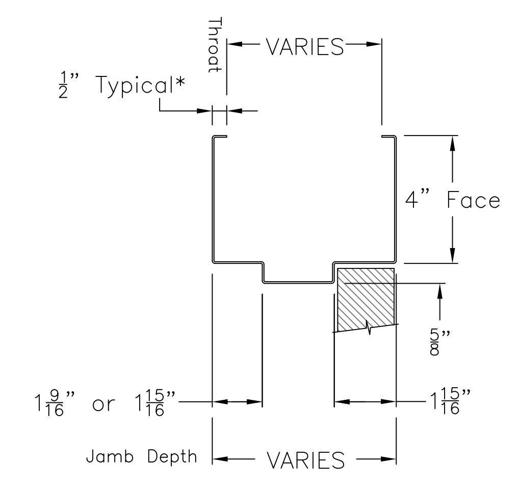 001B steel door detail drawings