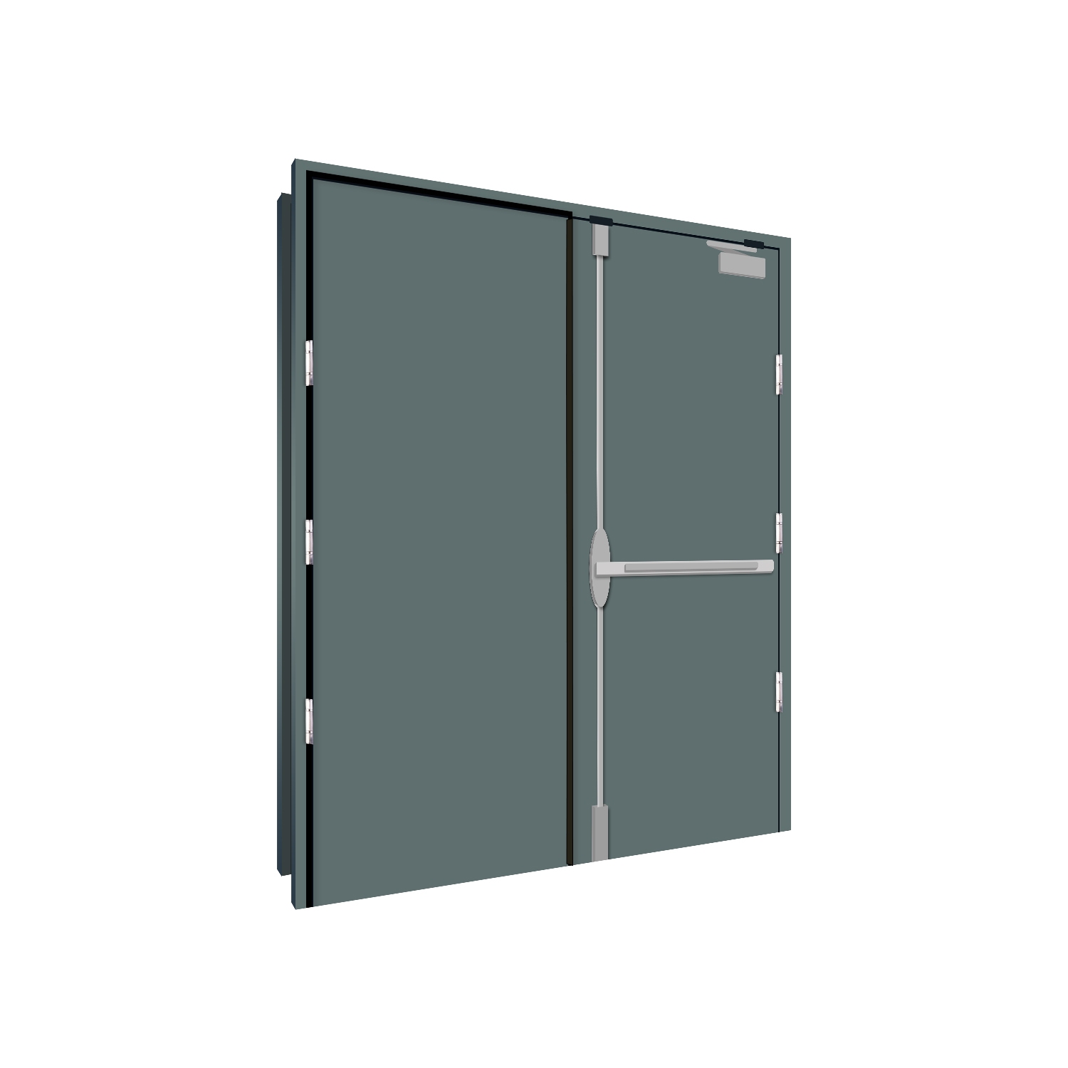 Double Egress Pair steel door detail drawings