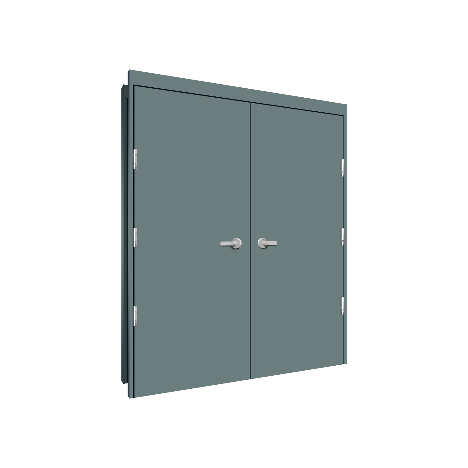 Flush 4 In Head Pair Steel Doors steel door detail drawings