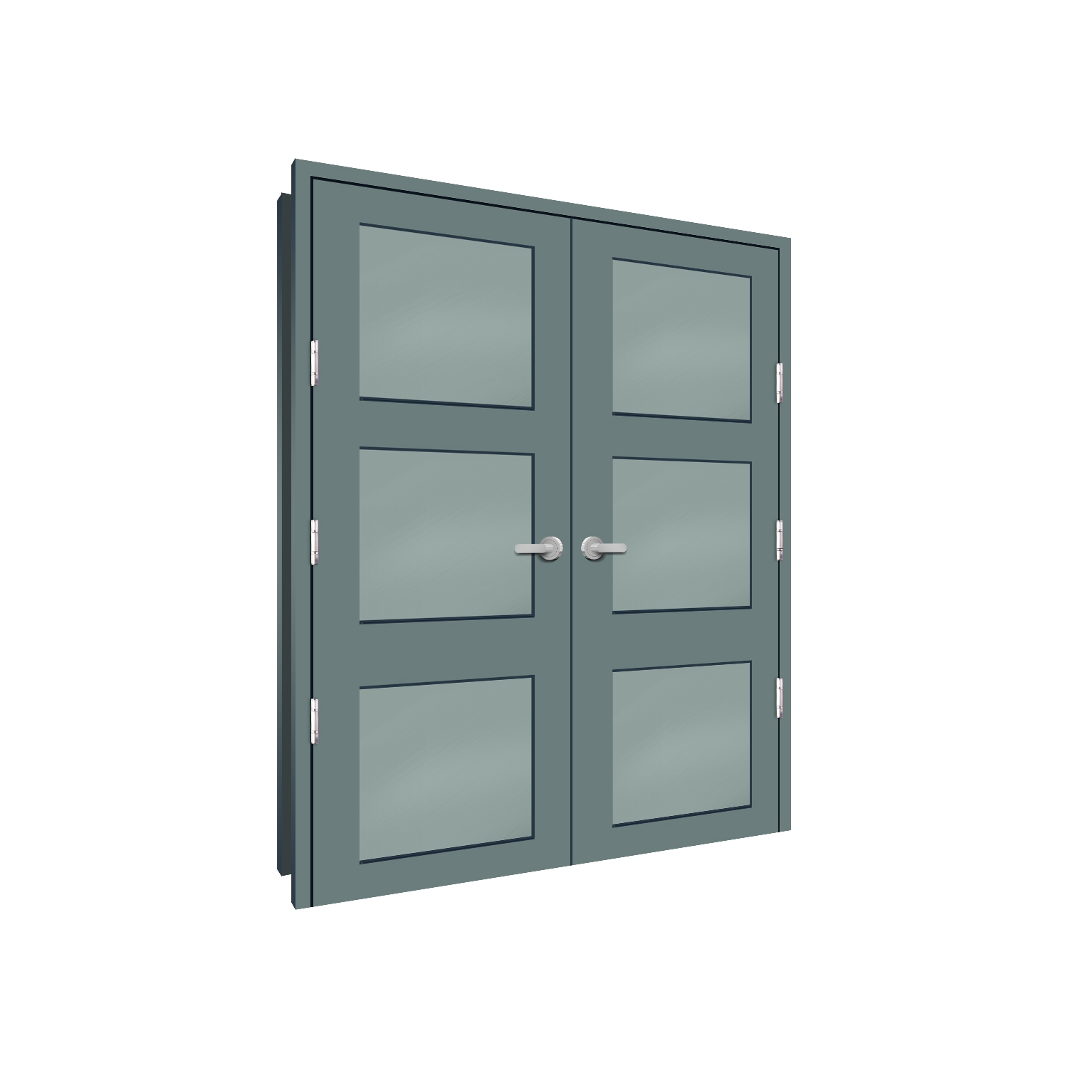 Full Glass 3 Pair Steel Doors steel door detail drawings