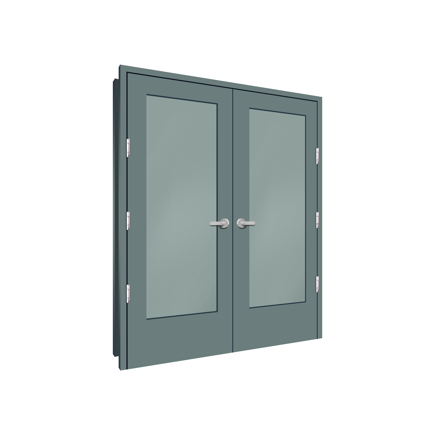 Full Glass Pair Steel Doors steel door detail drawings