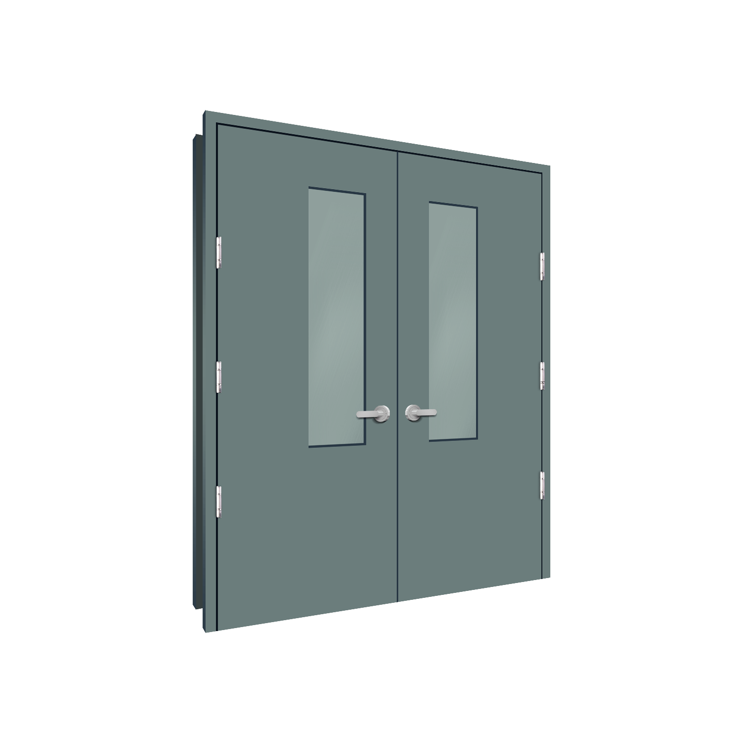 Narrow Light Pair Steel Doors steel door detail drawings