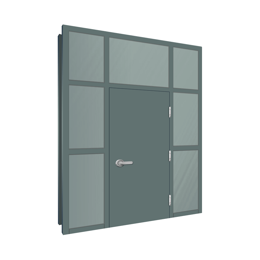 Transom and Sidelight steel door detail drawings