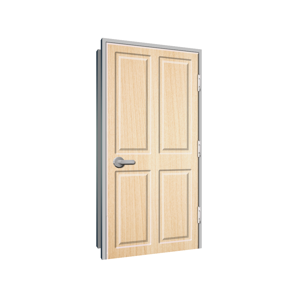 Wood 4 Panel Embossed steel door detail drawings