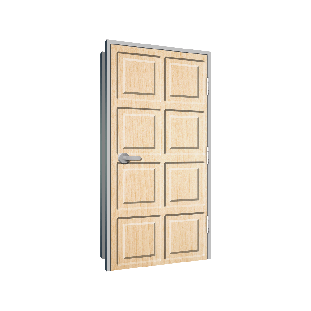 Wood 8 Panel Embossed steel door detail drawings