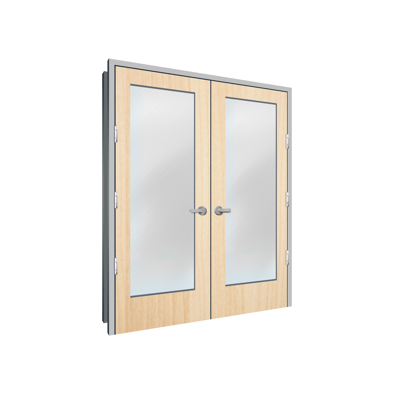 Wood Full Glass Pair steel door detail drawings