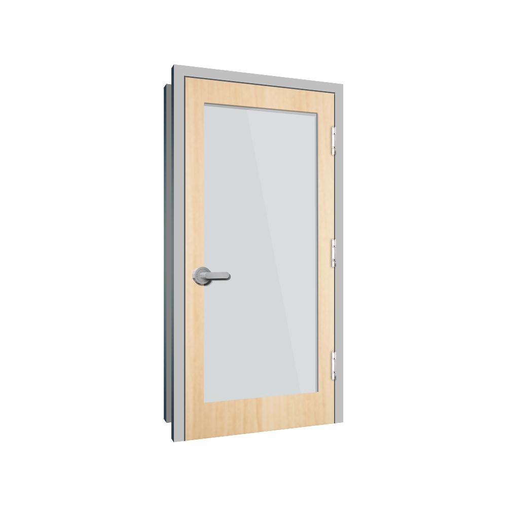 Wood Full Glass steel door detail drawings