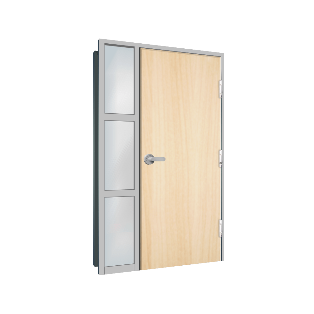 Wood Left Sidelight 3 steel door detail drawings