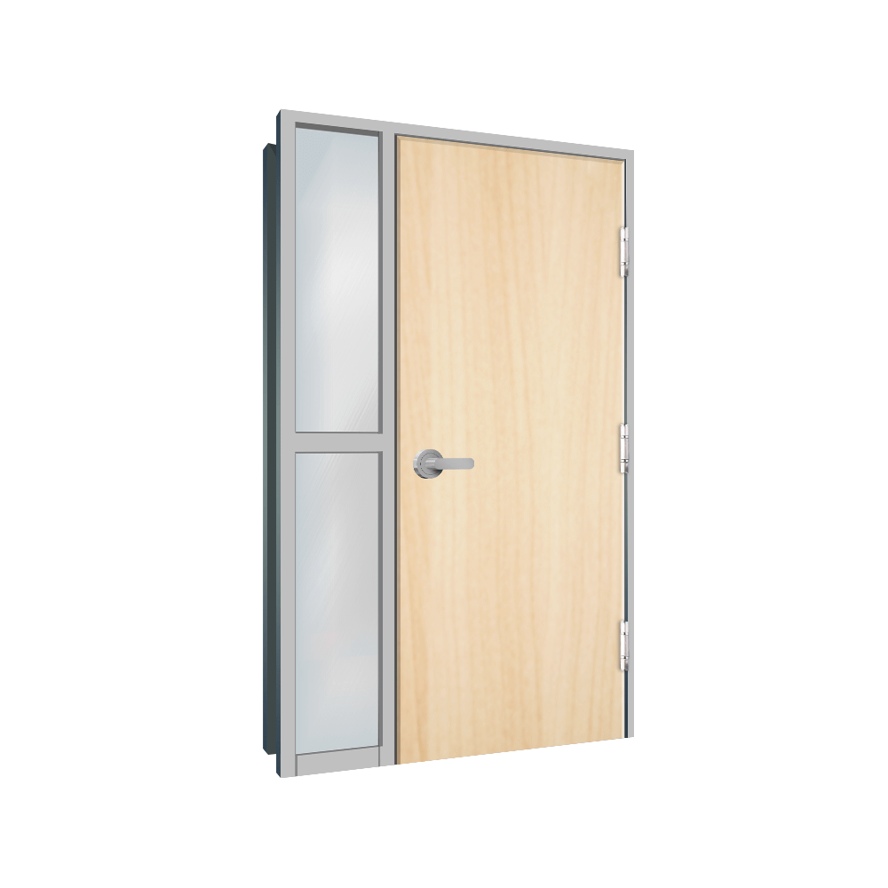 Wood Left Sidelight with Mullion steel door detail drawings