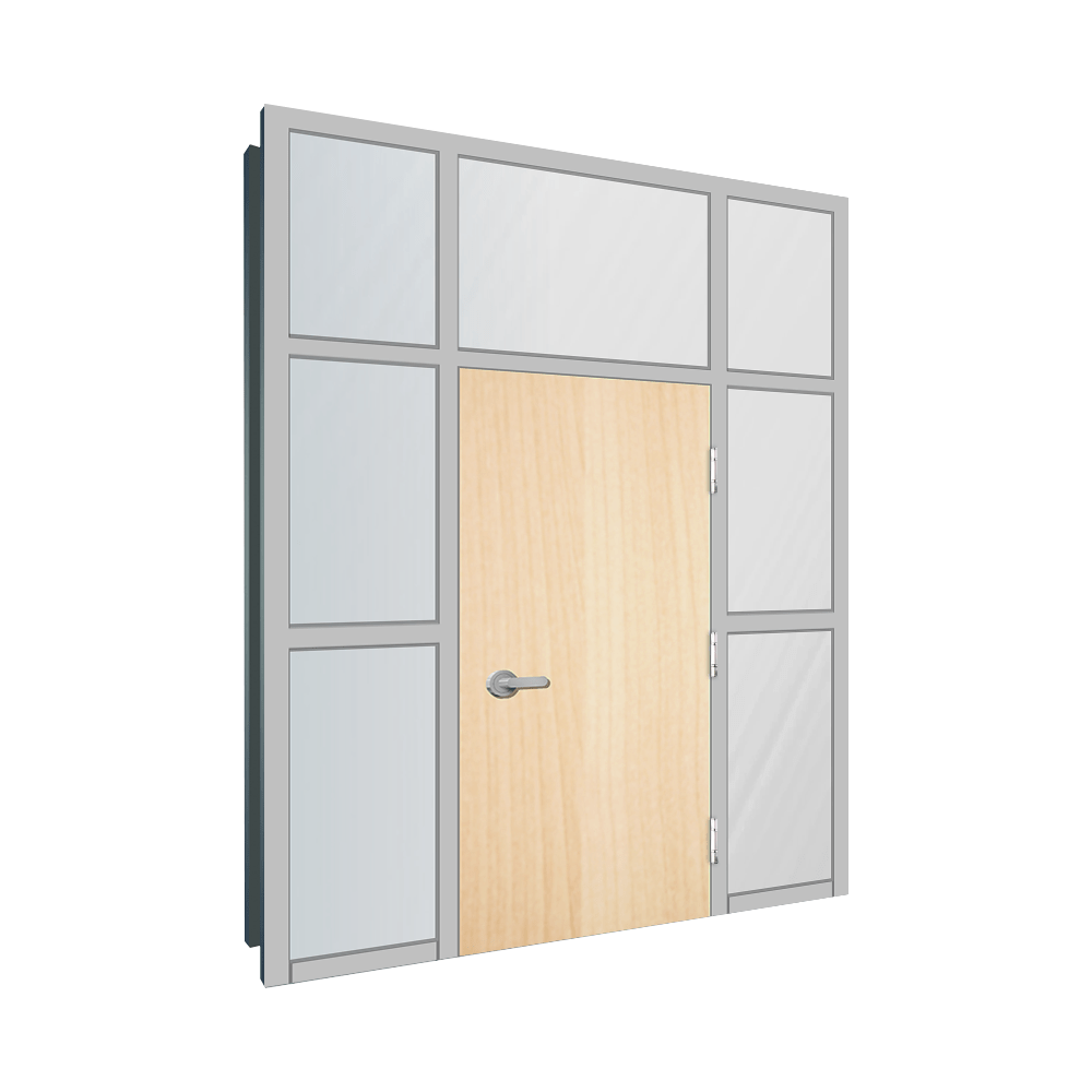 Wood Transom and Sidelight steel door detail drawings