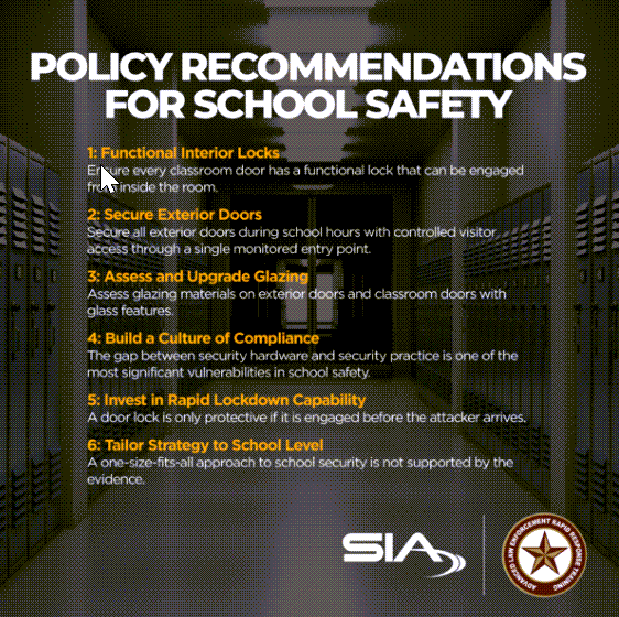 Policy recommendations for school safety