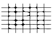 diagram of adhesive test grid with imperfections showing 3B classification