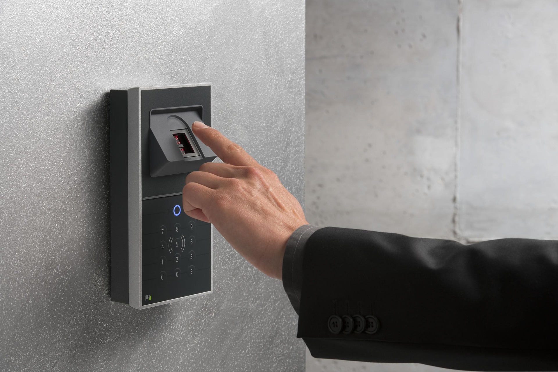 Fingerprint access for data center steel door