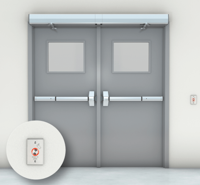 touchless hollow metal door