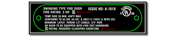 actual 3-hour fire label