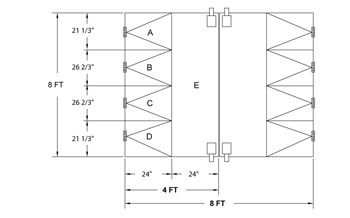 diagram showing locations of all hinges