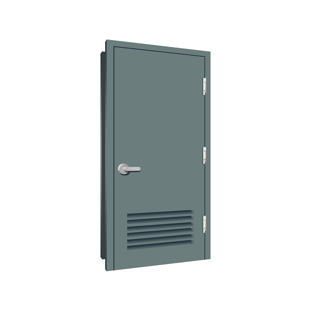 Louvered steel door detail drawings